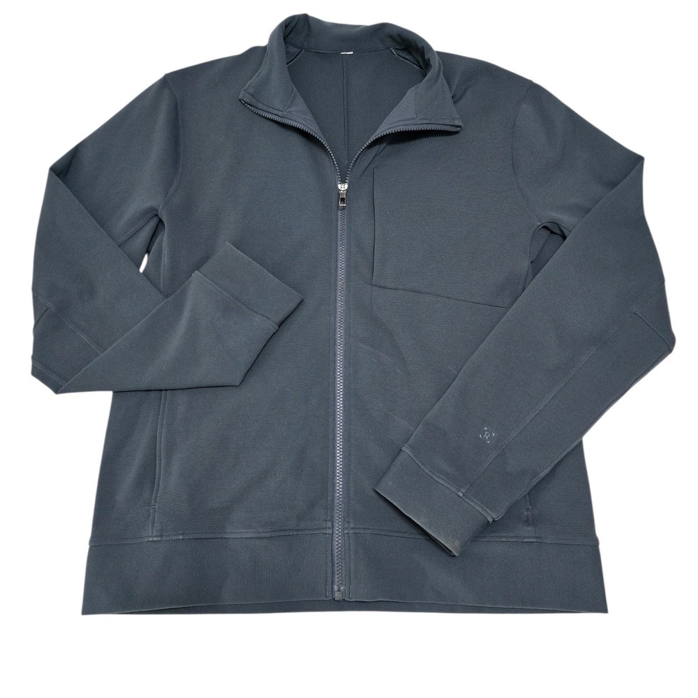 Lululemon Mens Sojourn Jacket Full Zip Luxtreme Dark Gray Charcoal Size L